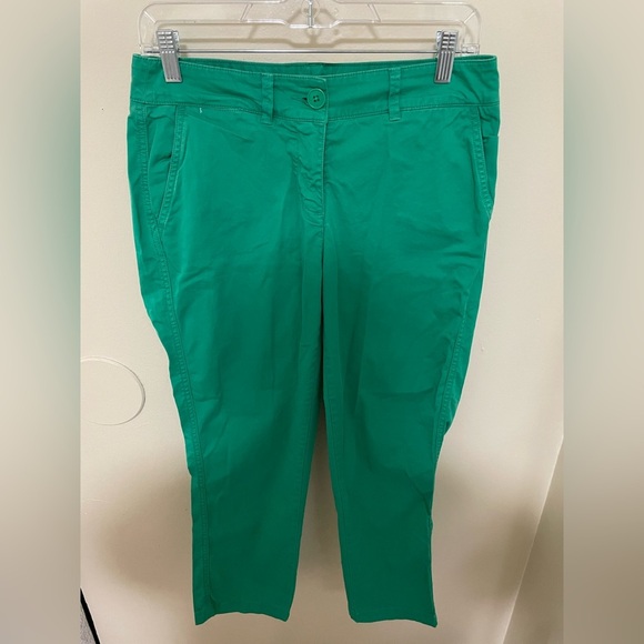 ✨Crown & Ivy Green Charolette Style Pants Size 4 - Picture 1 of 7